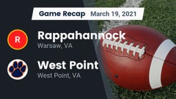 Recap: Rappahannock  vs. West Point  2021