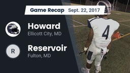 Recap: Howard  vs. Reservoir  2017