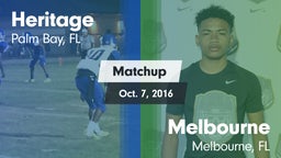 Matchup: Heritage vs. Melbourne  2016