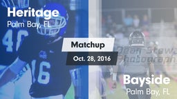 Matchup: Heritage vs. Bayside  2016