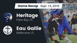 Recap: Heritage  vs. Eau Gallie  2018