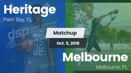 Matchup: Heritage vs. Melbourne  2018