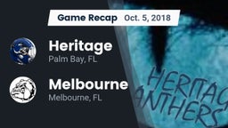 Recap: Heritage  vs. Melbourne  2018