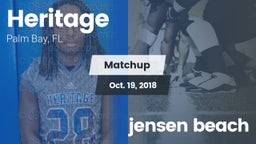 Matchup: Heritage vs. jensen beach 2018