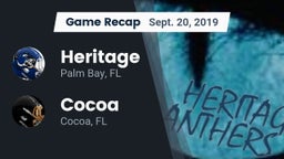 Recap: Heritage  vs. Cocoa  2019