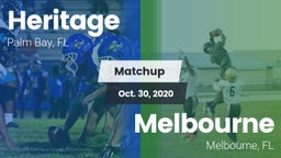Matchup: Heritage vs. Melbourne  2020