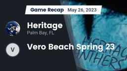 Recap: Heritage  vs. Vero Beach Spring 23 2023
