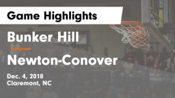 Bunker Hill  vs Newton-Conover  Game Highlights - Dec. 4, 2018