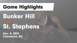 Bunker Hill  vs St. Stephens  Game Highlights - Dec. 8, 2023