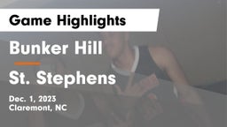 Bunker Hill  vs St. Stephens  Game Highlights - Dec. 1, 2023
