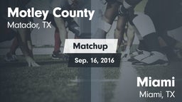 Matchup: Motley County vs. Miami  2016