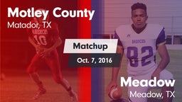 Matchup: Motley County vs. Meadow  2016