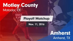 Matchup: Motley County vs. Amherst  2016