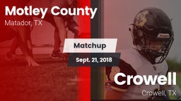 Matchup: Motley County vs. Crowell  2018