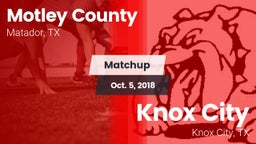 Matchup: Motley County vs. Knox City  2018