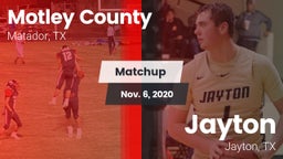 Matchup: Motley County vs. Jayton  2020