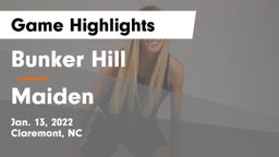 Bunker Hill  vs Maiden  Game Highlights - Jan. 13, 2022