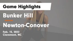 Bunker Hill  vs Newton-Conover  Game Highlights - Feb. 15, 2022