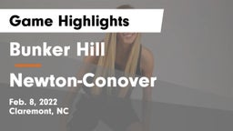 Bunker Hill  vs Newton-Conover  Game Highlights - Feb. 8, 2022