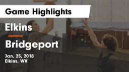 Elkins  vs Bridgeport  Game Highlights - Jan. 25, 2018
