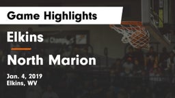 Elkins  vs North Marion  Game Highlights - Jan. 4, 2019