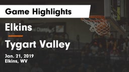 Elkins  vs Tygart Valley Game Highlights - Jan. 21, 2019
