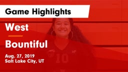 West  vs Bountiful  Game Highlights - Aug. 27, 2019