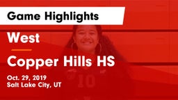 West  vs Copper Hills HS Game Highlights - Oct. 29, 2019
