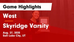 West  vs Skyridge Varsity  Game Highlights - Aug. 27, 2020