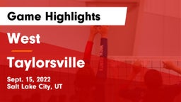 West  vs Taylorsville Game Highlights - Sept. 15, 2022