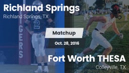 Matchup: Richland Springs vs. Fort Worth THESA 2016