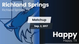 Matchup: Richland Springs vs. Happy  2017