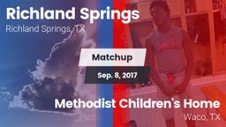 Matchup: Richland Springs vs. Methodist Children's Home  2017