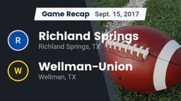 Recap: Richland Springs  vs. Wellman-Union  2017