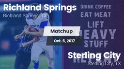 Matchup: Richland Springs vs. Sterling City  2017