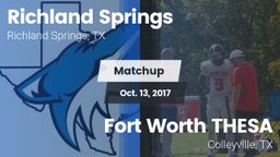 Matchup: Richland Springs vs. Fort Worth THESA 2017