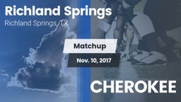 Matchup: Richland Springs vs. CHEROKEE 2017