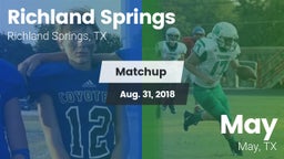 Matchup: Richland Springs vs. May  2018
