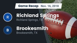 Recap: Richland Springs  vs. Brookesmith  2018