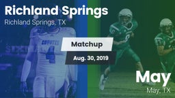 Matchup: Richland Springs vs. May  2019