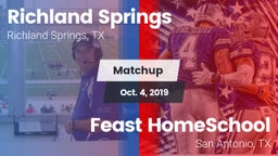 Matchup: Richland Springs vs. Feast HomeSchool  2019