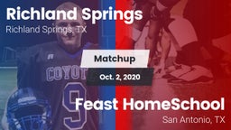 Matchup: Richland Springs vs. Feast HomeSchool  2020