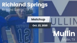 Matchup: Richland Springs vs. Mullin  2020