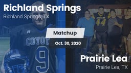 Matchup: Richland Springs vs. Prairie Lea  2020