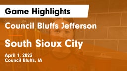 Council Bluffs Jefferson  vs South Sioux City  Game Highlights - April 1, 2023
