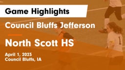Council Bluffs Jefferson  vs North Scott HS Game Highlights - April 1, 2023