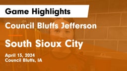Council Bluffs Jefferson  vs South Sioux City  Game Highlights - April 13, 2024