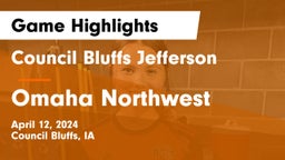 Council Bluffs Jefferson  vs Omaha Northwest  Game Highlights - April 12, 2024