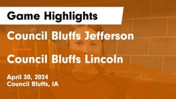 Council Bluffs Jefferson  vs Council Bluffs Lincoln  Game Highlights - April 30, 2024