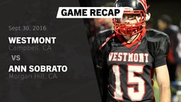 Recap: Westmont  vs. Ann Sobrato  2016